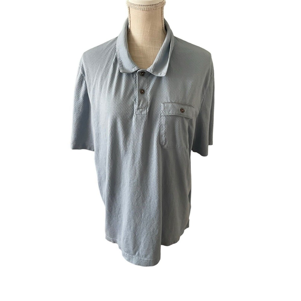 Ted Baker London Chard Textured Pocket Polo Light Blue Size 7